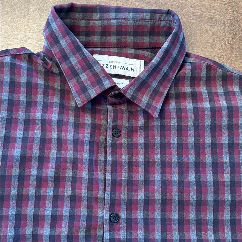 Mizzen+Main Leeward Trim Fit Dress Shirt Size XL